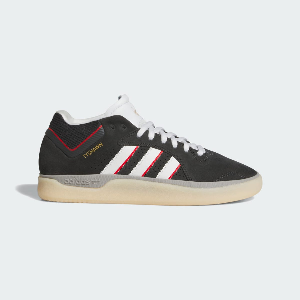 Adidas Men's TYSHAWN Shoes - Carbon / Crystal White / Better Scarlet - Image 1