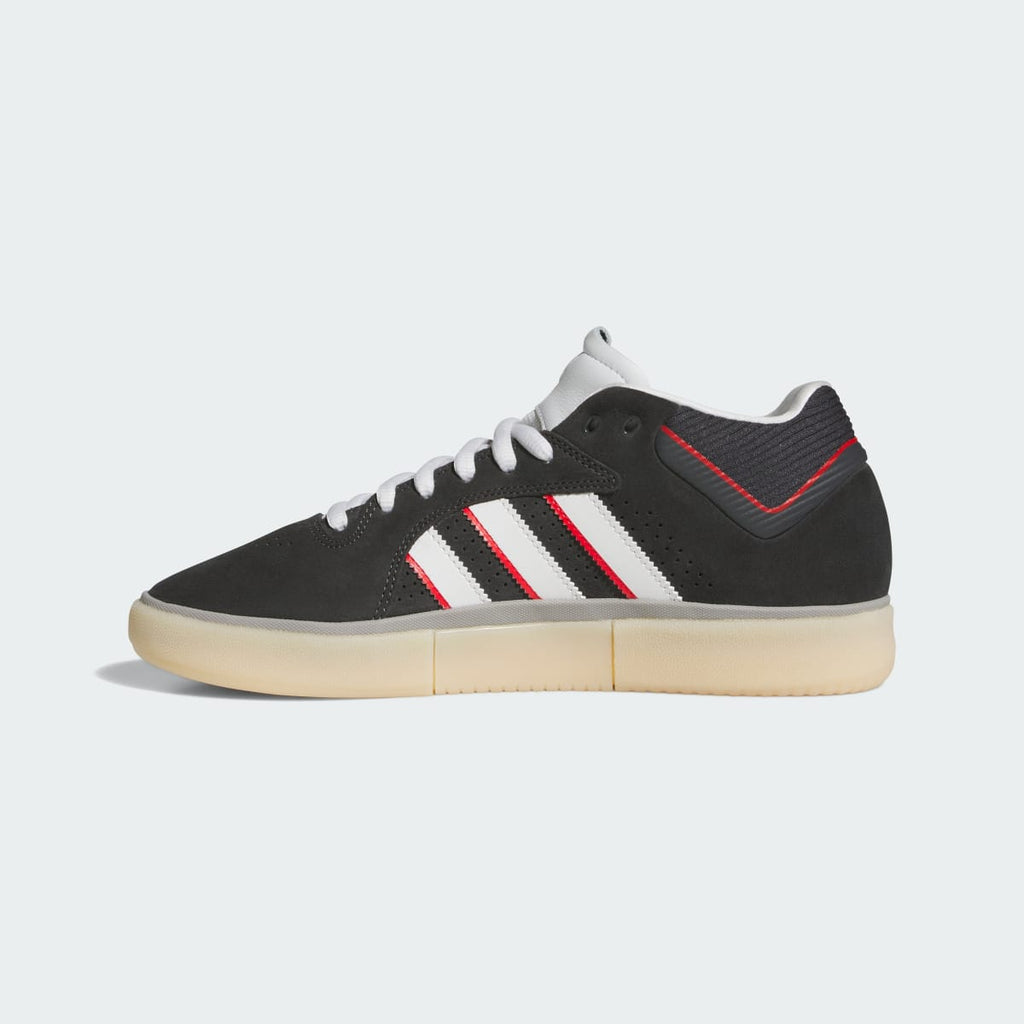 Adidas Men's TYSHAWN Shoes - Carbon / Crystal White / Better Scarlet - Image 6