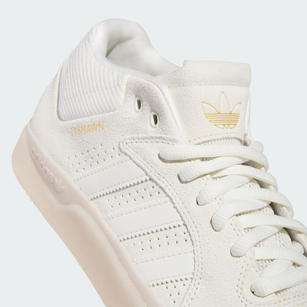 Adidas Men's TYSHAWN Shoes - Off White / Off White / Gold Metallic - Image 9