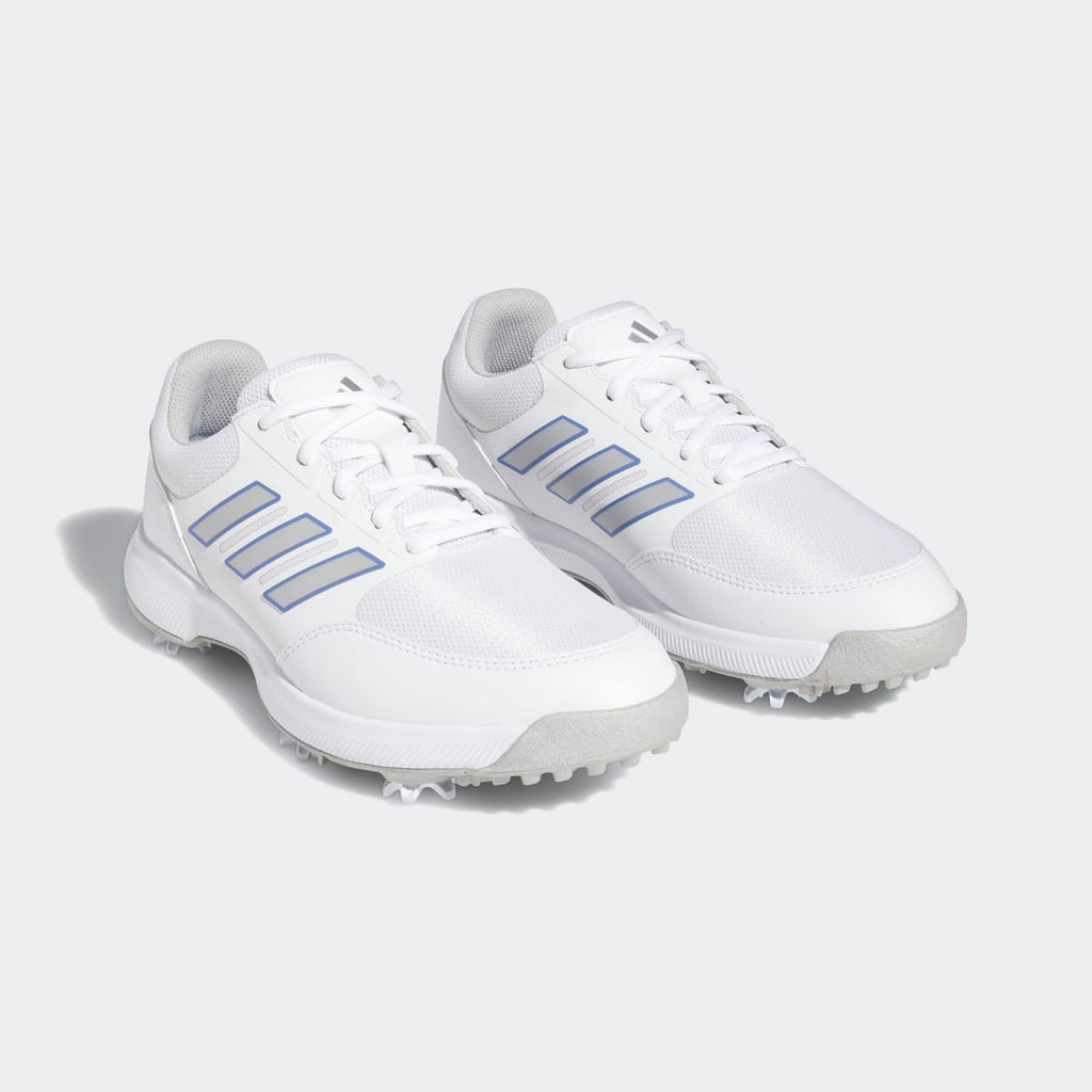 Adidas Women's Tech Response 3.0 Golf Shoes - Cloud White / Silver Metallic / Blue Fusion - Image 4