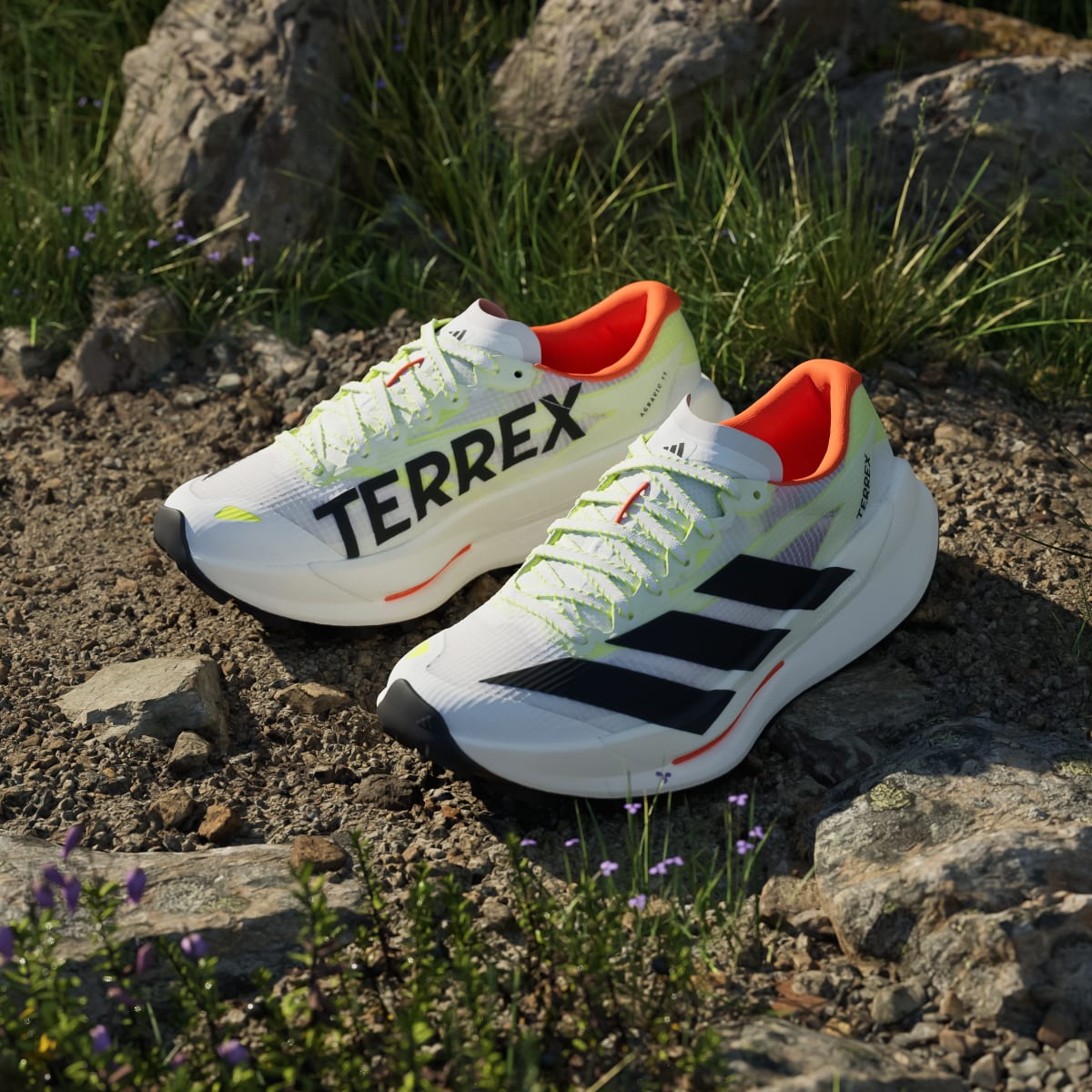 Adidas Women's Terrex Agravic TT Trail Running Shoes - Cloud White / Core Black / Impact Orange - Image 6