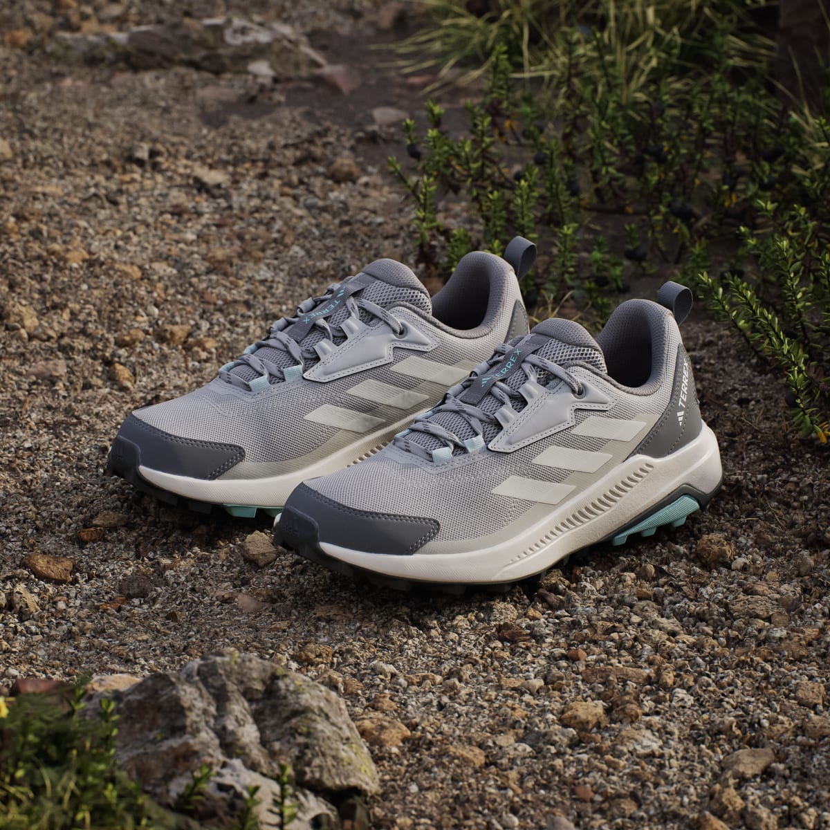 Adidas Women's Terrex Anylander Hiking Shoes - Grey Two / Chalk White / Beige - Image 5