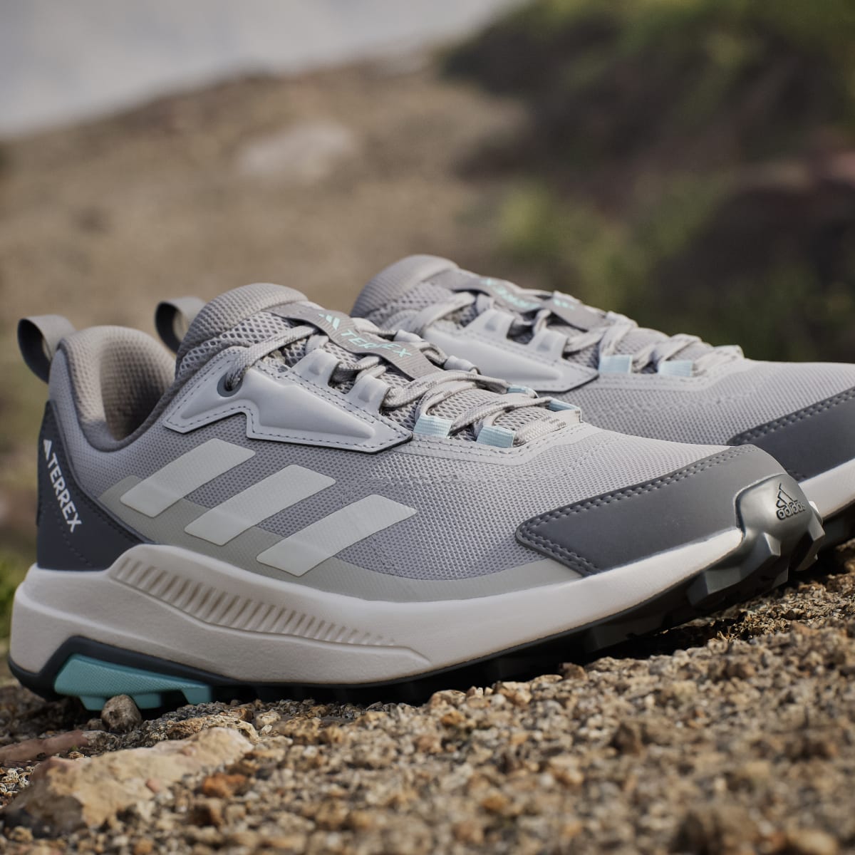 Adidas Women's Terrex Anylander Hiking Shoes - Grey Two / Chalk White / Beige - Image 9