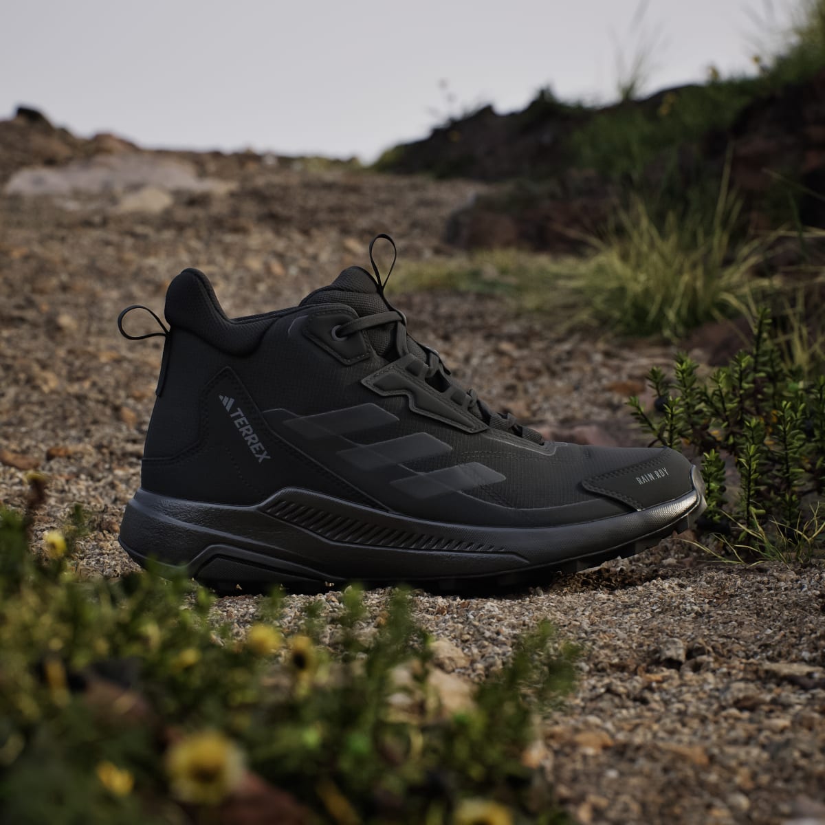 Adidas Men's Terrex Anylander Mid Rain.Rdy Hiking Shoes - Core Black / Core Black / Grey Four - Image 3