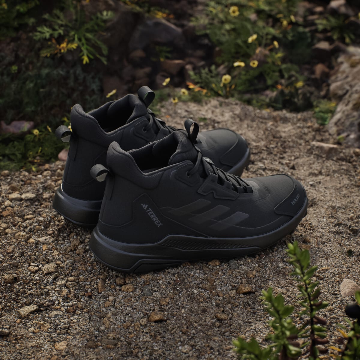 Adidas Men's Terrex Anylander Mid Rain.Rdy Hiking Shoes - Core Black / Core Black / Grey Four - Image 6