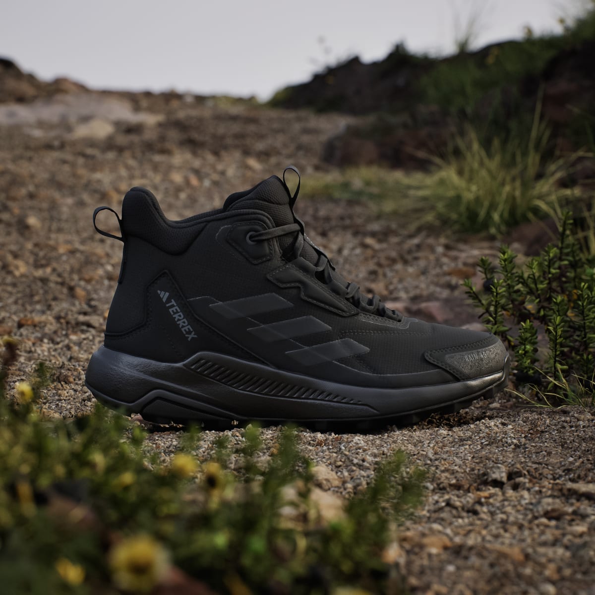 Adidas Women's Terrex Anylander Mid Rain.Rdy Hiking Shoes - Core Black / Core Black / Grey Four - Image 3