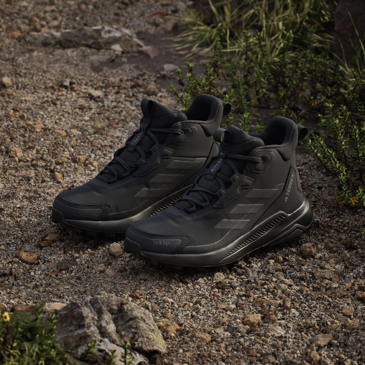 Adidas Women's Terrex Anylander Mid Rain.Rdy Hiking Shoes - Core Black / Core Black / Grey Four - Image 5