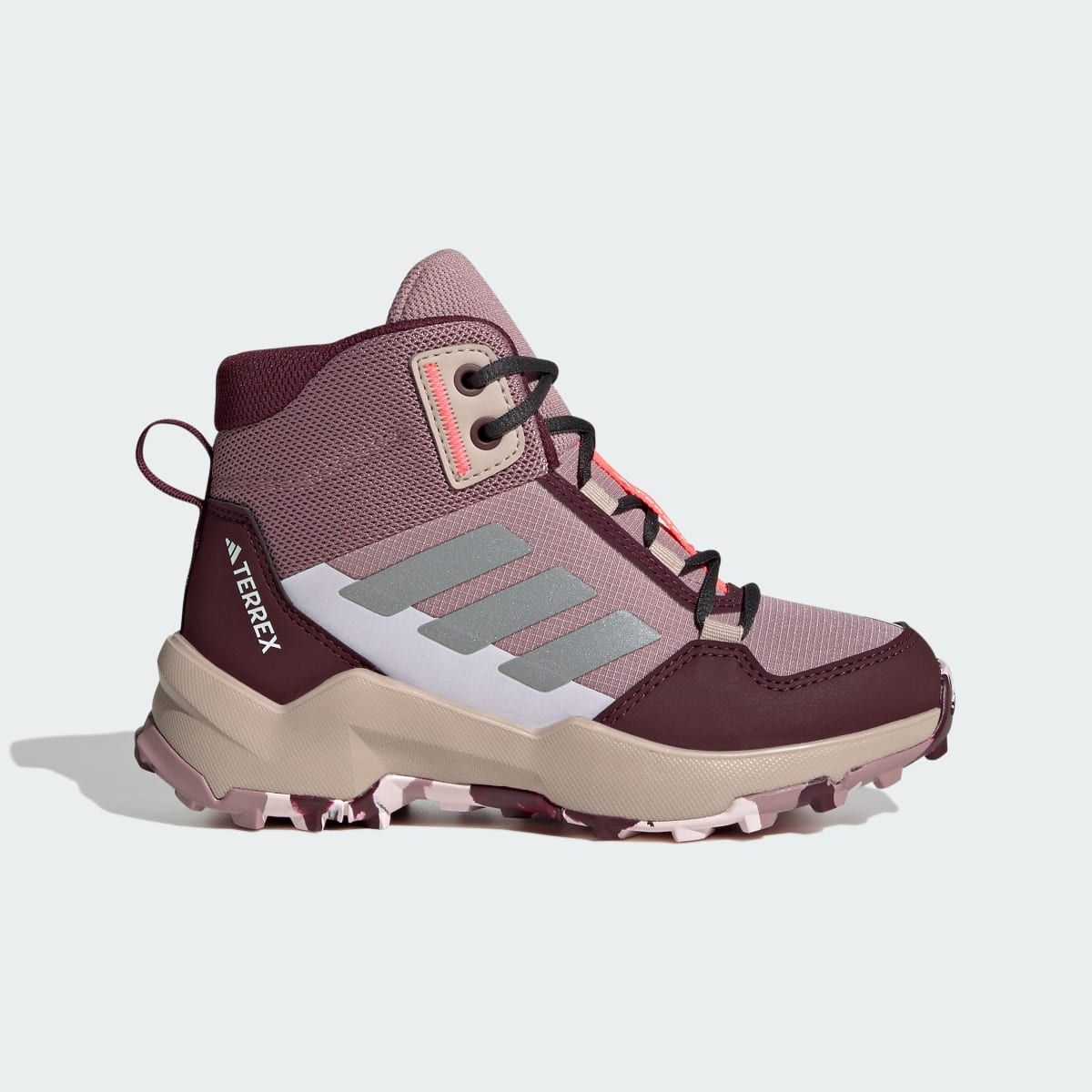Adidas Kids' Terrex Ax4r Mid Hiking Shoes - Magic Mauve / Reflective Silver / Maroon - Image 1
