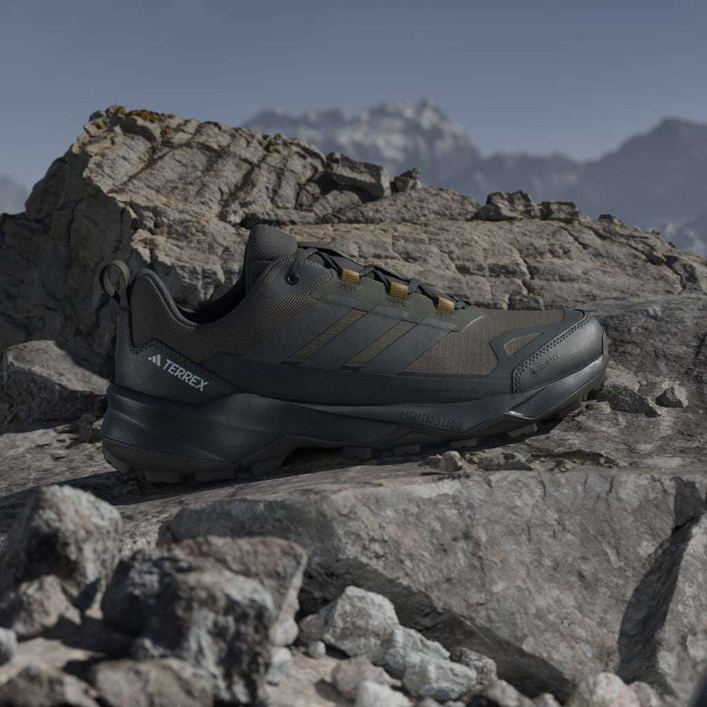 Adidas Men's Terrex Skychaser AX5 GORE-TEX Hiking Shoes - Shadow Olive / Carbon / Bronze Strata - Image 3