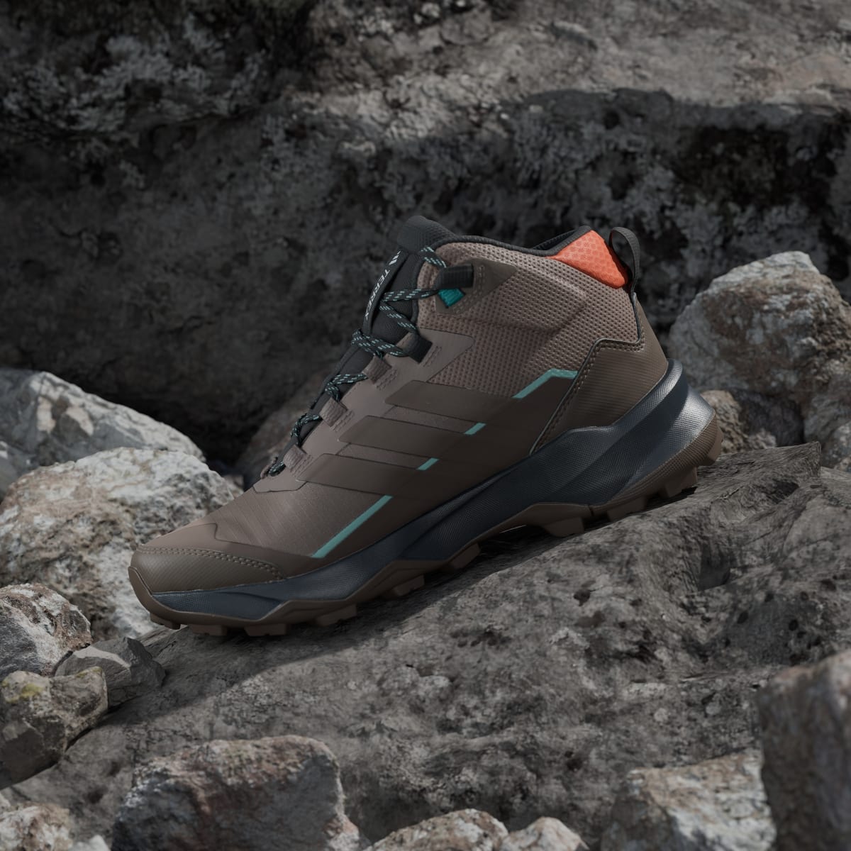 Adidas Women's Terrex Skychaser AX5 Mid GORE-TEX Hiking Shoes - Trace Brown / Earth Strata / Semi Impact Orange - Image 7
