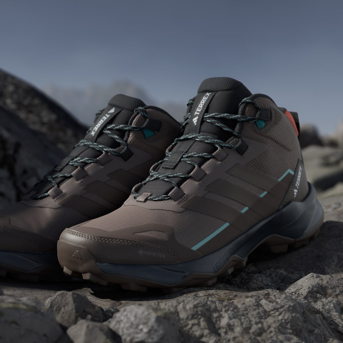 Adidas Women's Terrex Skychaser AX5 Mid GORE-TEX Hiking Shoes - Trace Brown / Earth Strata / Semi Impact Orange - Image 9
