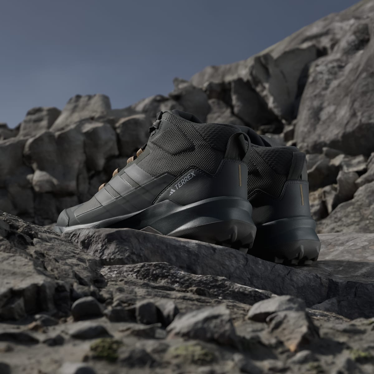 Adidas Men's Terrex Skychaser AX5 Mid GORE-TEX Hiking Shoes - Shadow Olive / Carbon / Bronze Strata - Image 6