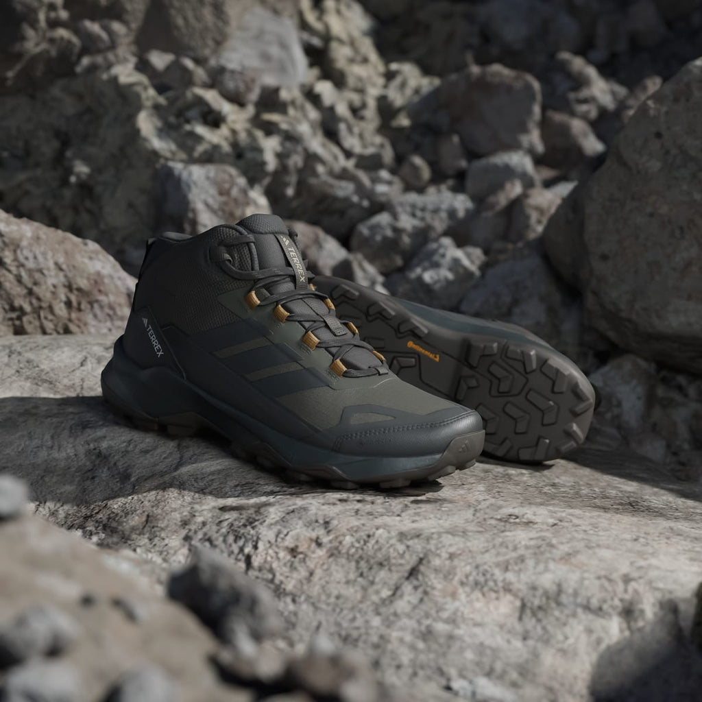 Adidas Men's Terrex Skychaser AX5 Mid GORE-TEX Hiking Shoes - Shadow Olive / Carbon / Bronze Strata - Image 8