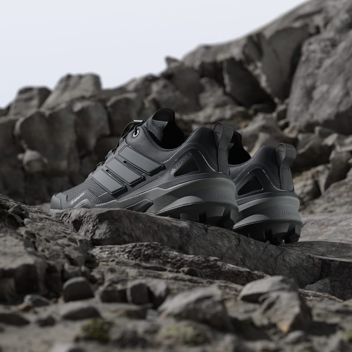 Adidas Women's Terrex Skychaser GORE-TEX Hiking Shoes - Core Black / Grey Three / Grey Six - Image 6