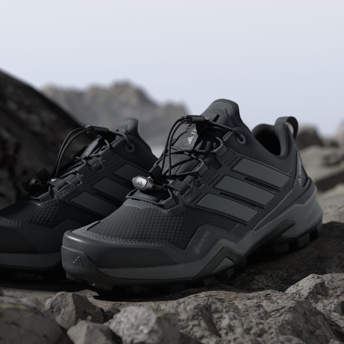 Adidas Women's Terrex Skychaser GORE-TEX Hiking Shoes - Core Black / Grey Three / Grey Six - Image 9