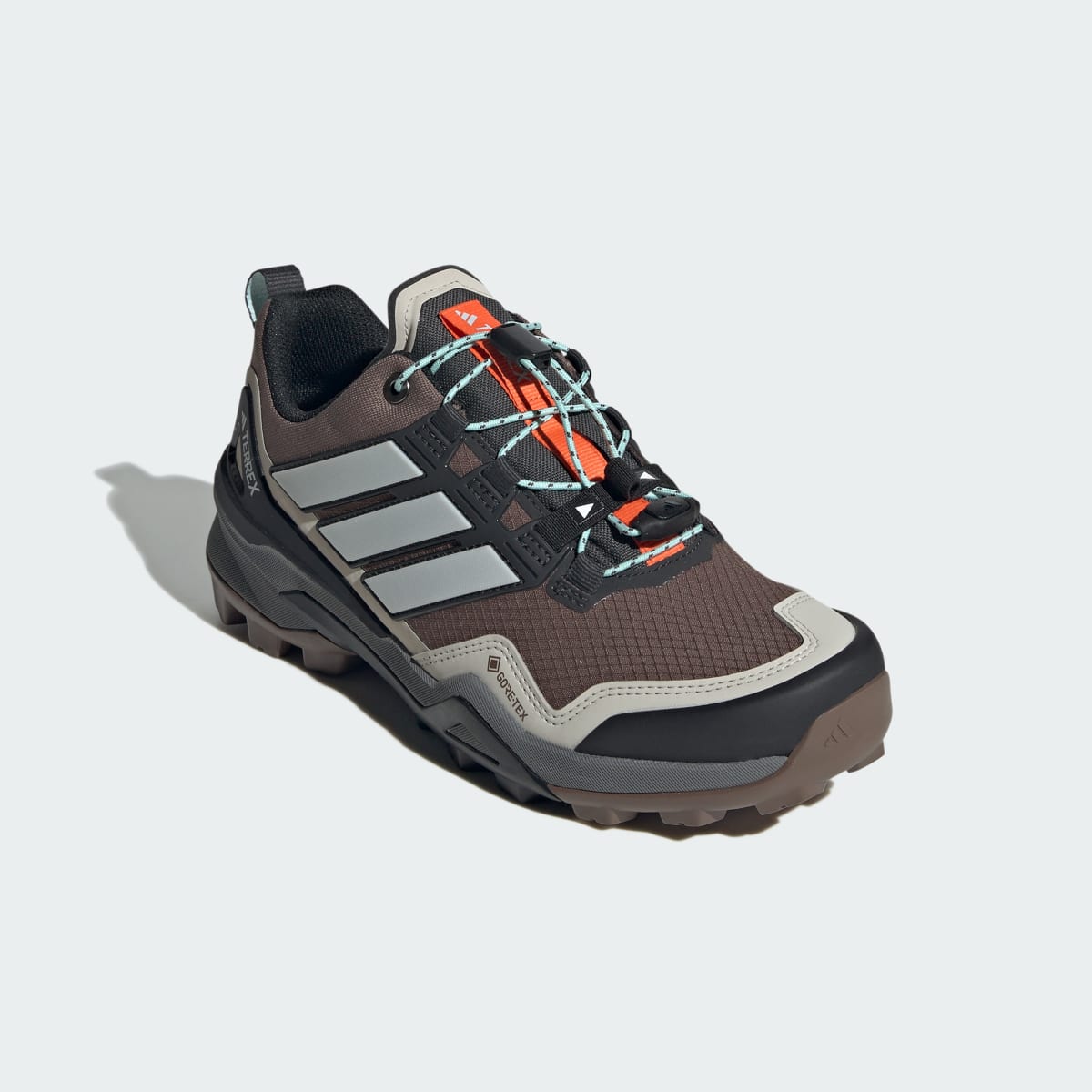 Adidas Women's Terrex Skychaser GORE-TEX Hiking Shoes - Earth Strata / Grey One / Semi Flash Aqua - Image 5