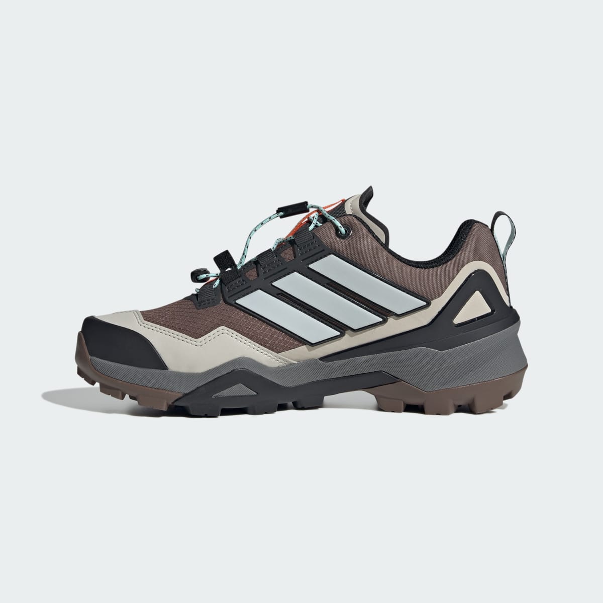 Adidas Women's Terrex Skychaser GORE-TEX Hiking Shoes - Earth Strata / Grey One / Semi Flash Aqua - Image 7