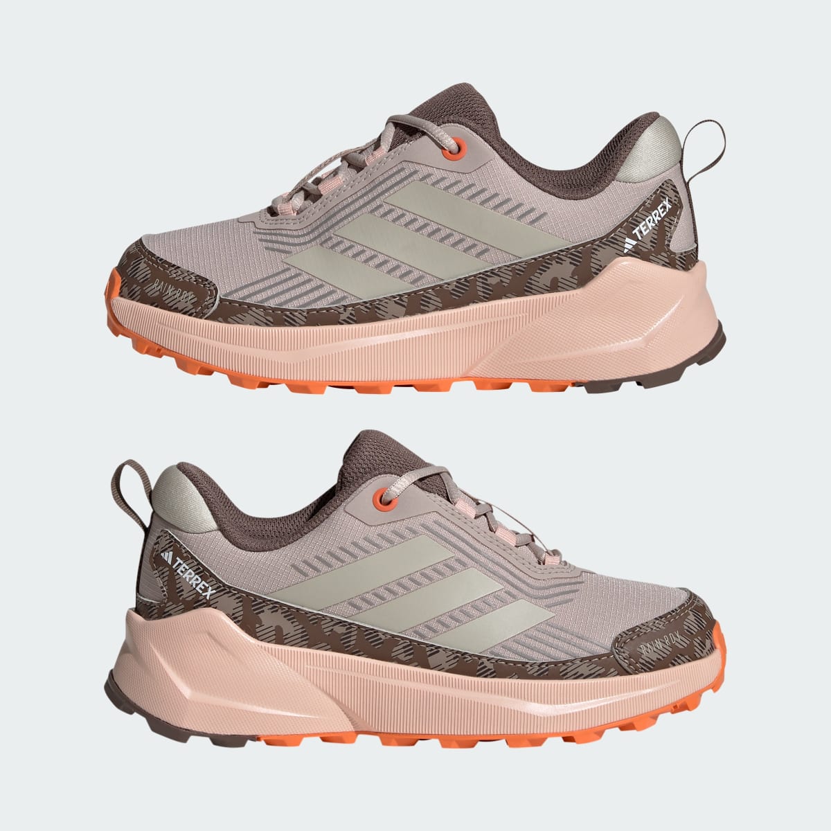 Adidas Kids' Terrex Trailmaker 2 RAIN.RDY Hiking Shoes - Wonder Taupe / Beige / Trace Brown - Image 7