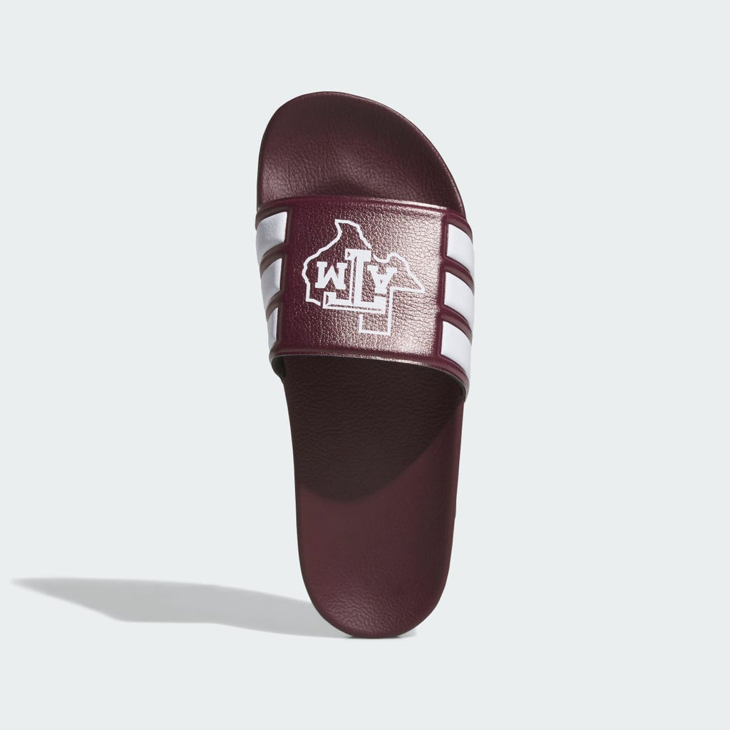Adidas Women's Texas A&M Aggies Performance Slide - Team Maroon / Cloud White / Cloud White - Image 2