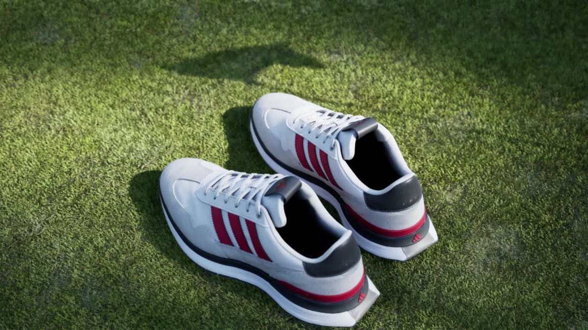 Adidas Men's Texas Tech Red Raiders S2G 26 Textile Spikeless Golf Shoes - Cloud White / None / Core Black - Image 2