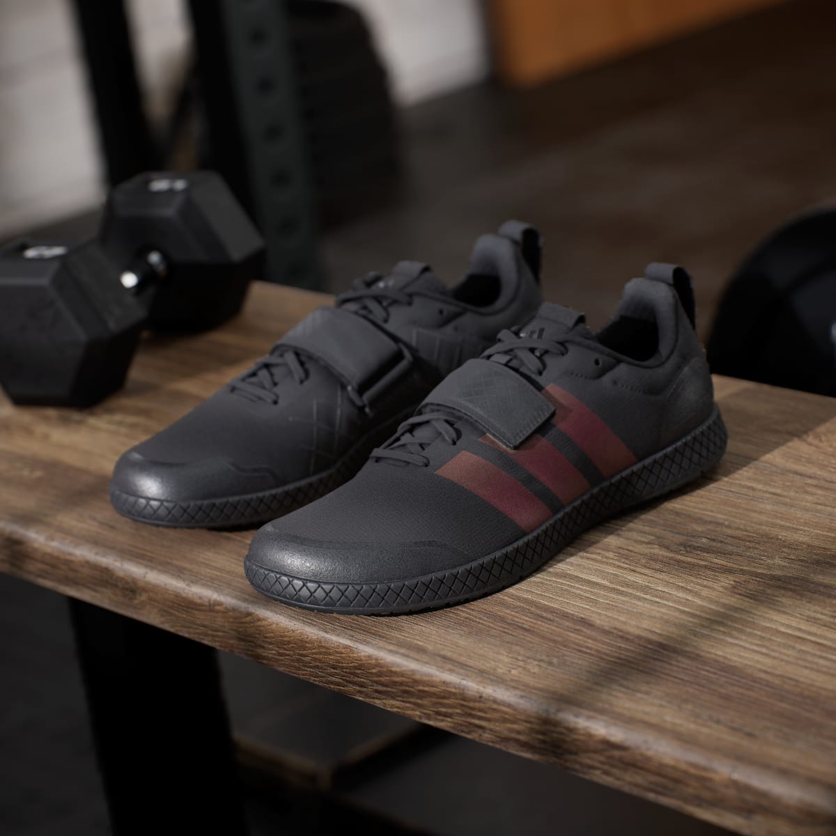 Adidas Men's The Total Weightlifting Shoes - Core Black / Core Black / Carbon - Image 5