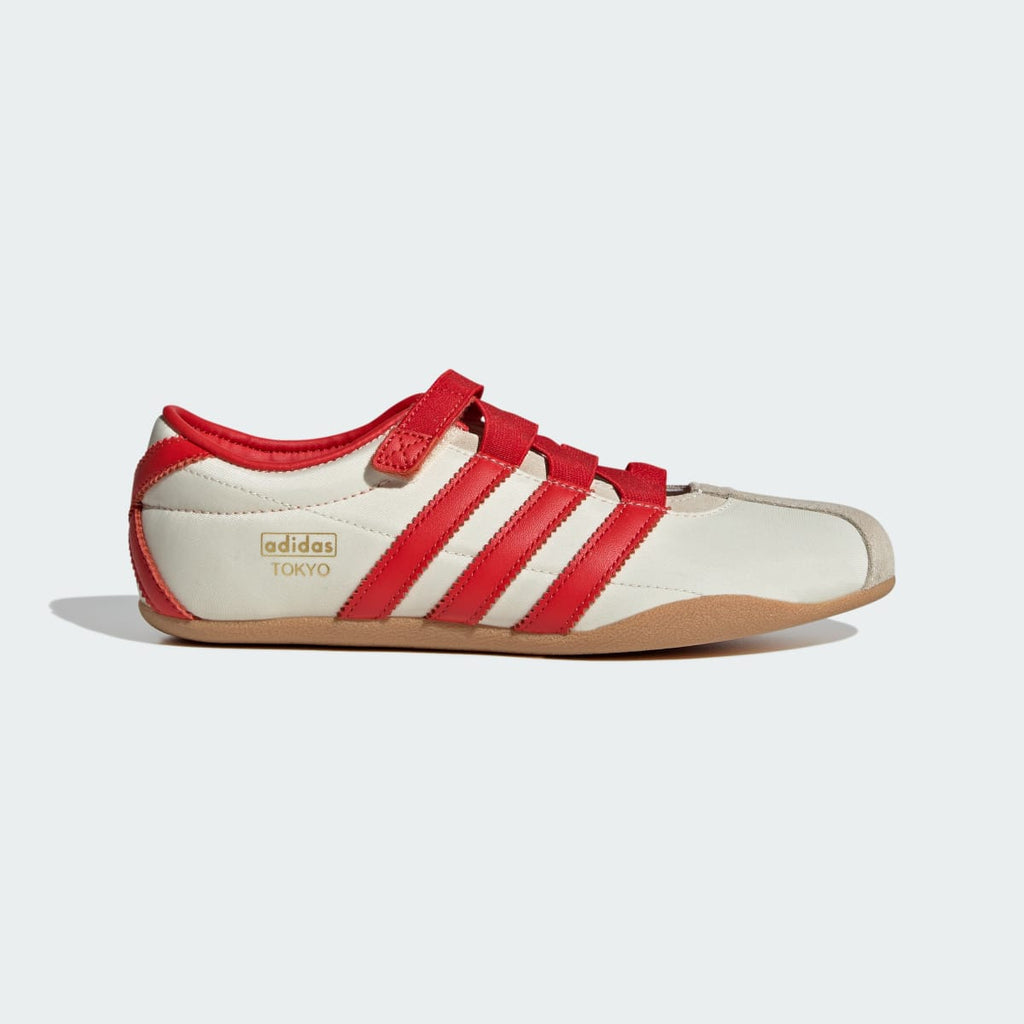 Adidas Women's Tokyo Mary Jane Shoes - Cream White / Red / Gold Metallic - Image 1