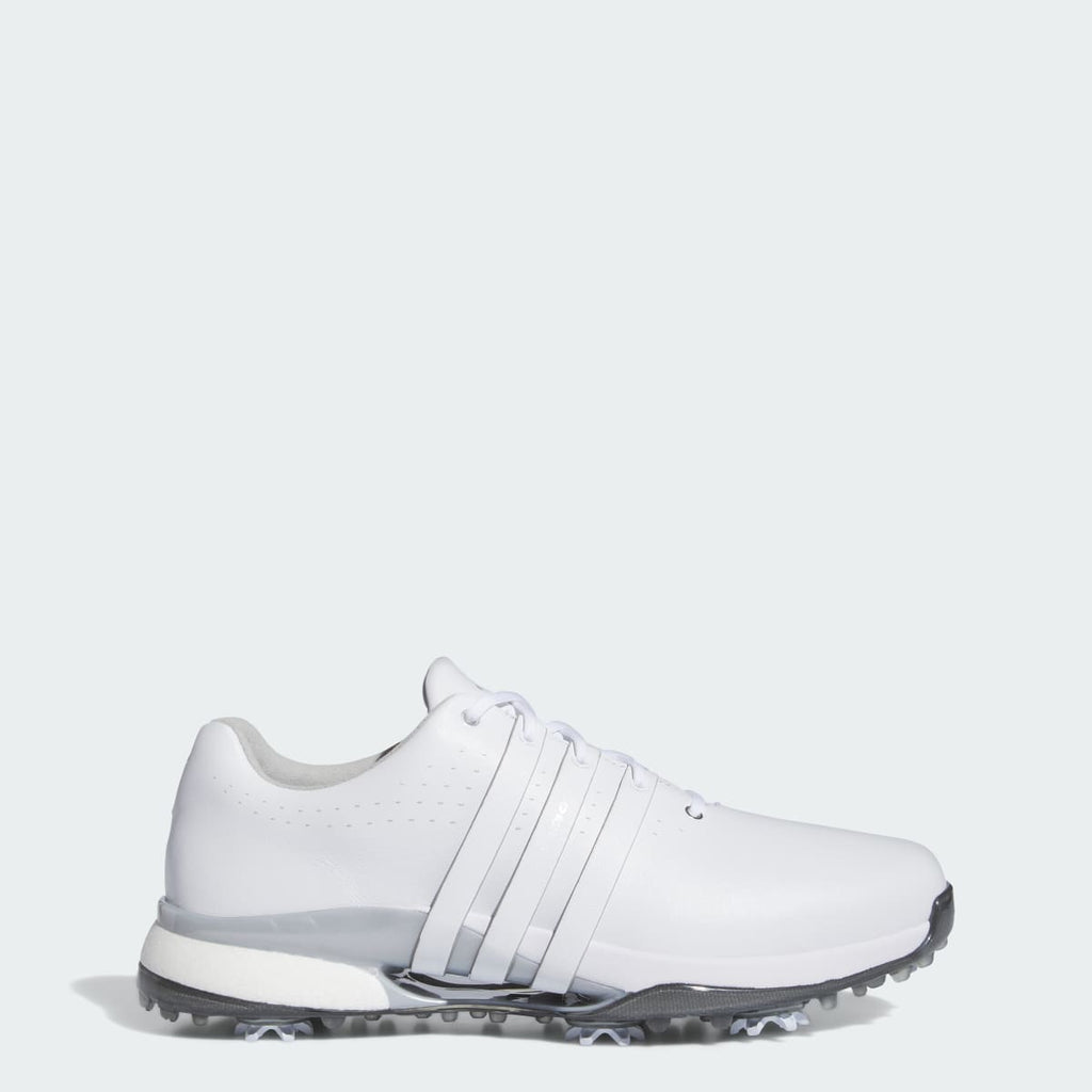 Adidas Men's Tour360 24 Golf Shoes - Cloud White / Cloud White / Silver Metallic - Image 1