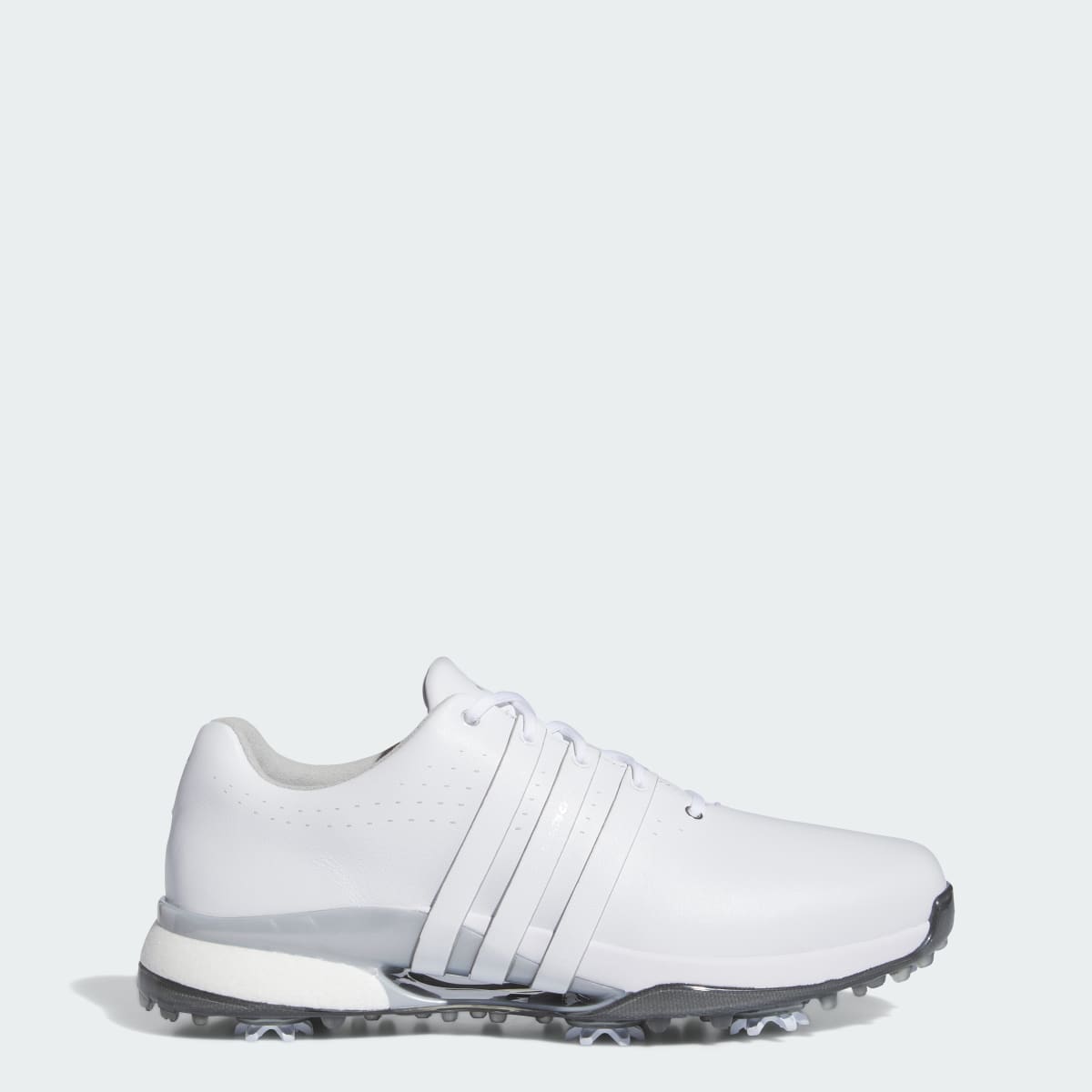Adidas Men's Tour360 24 Golf Shoes - Cloud White / Cloud White / Silver Metallic - Image 1