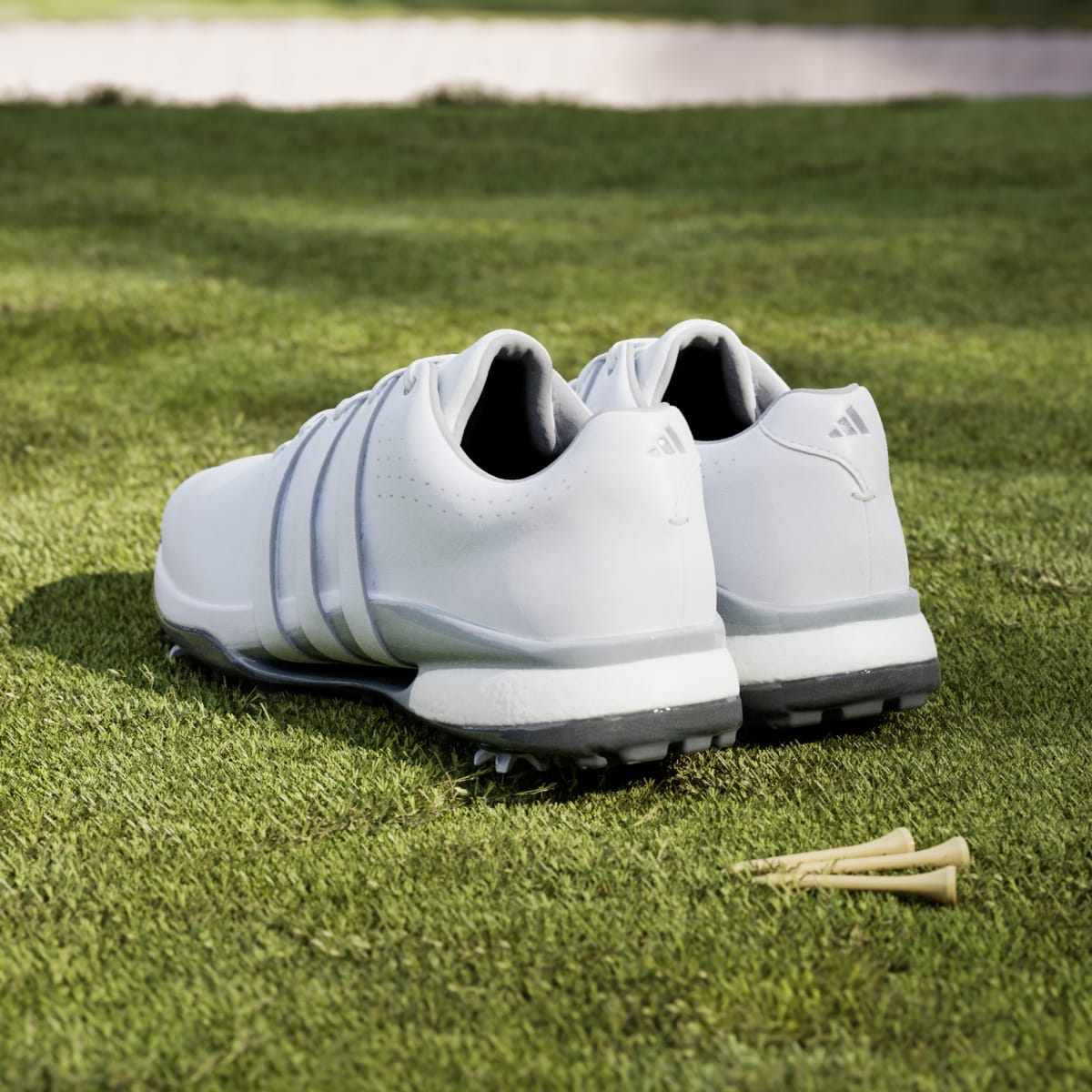 Adidas Men's Tour360 24 Golf Shoes - Cloud White / Cloud White / Silver Metallic - Image 6