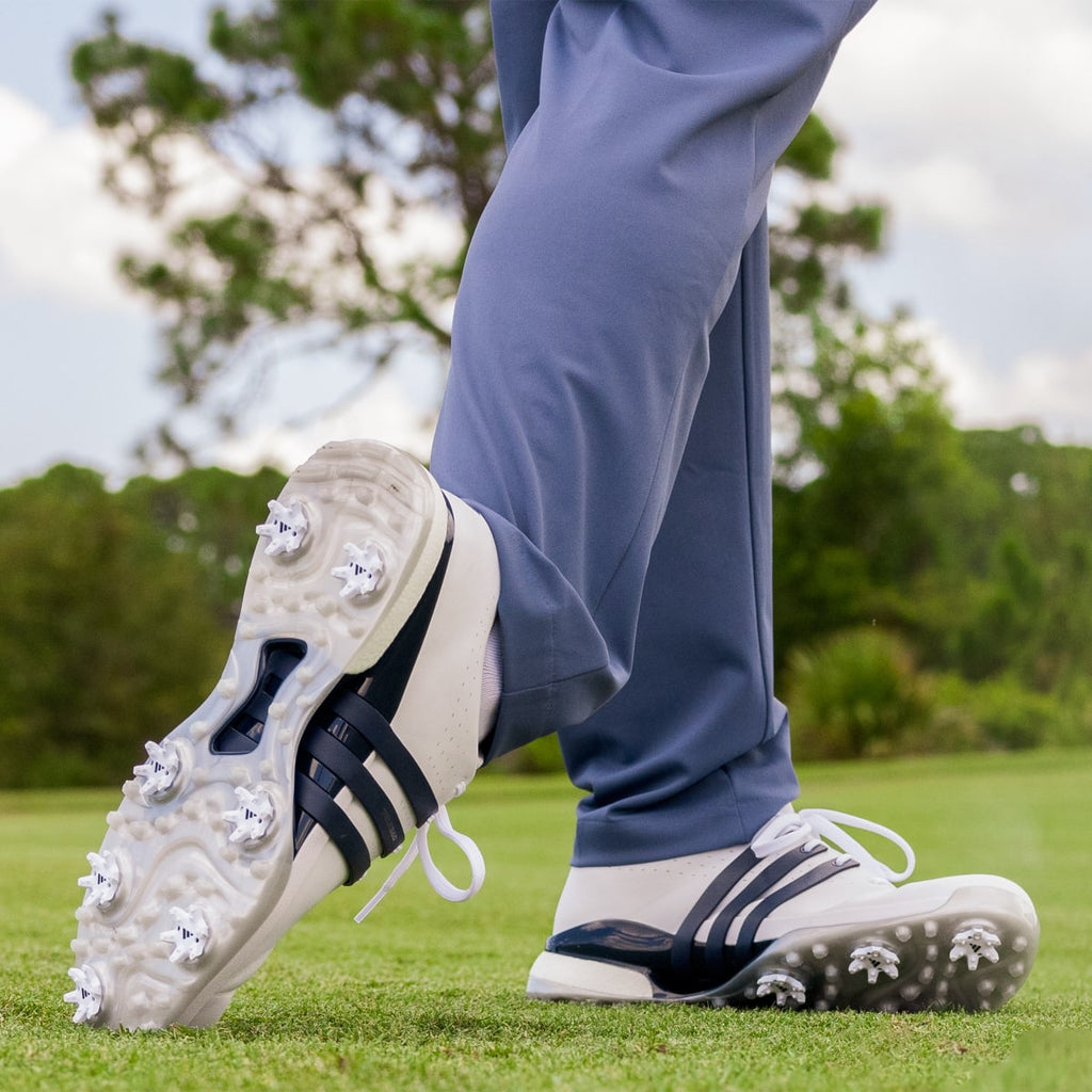 Adidas Men's Tour360 24 Golf Shoes - Cloud White / Collegiate Navy / Silver Metallic - Image 12
