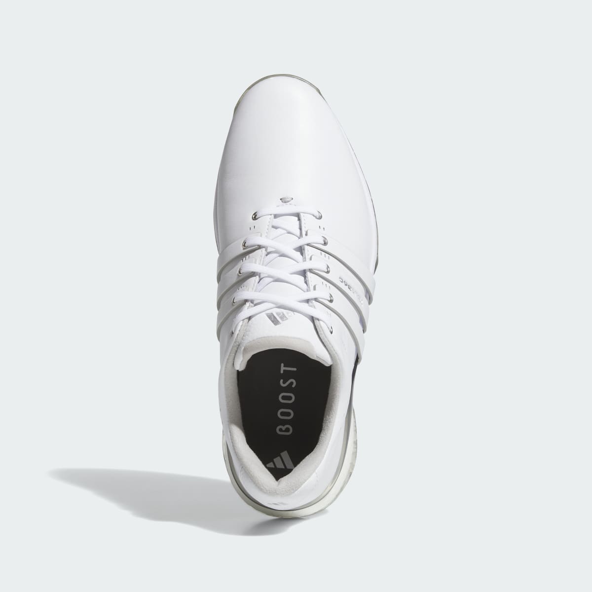 Adidas Men's Tour360 25 Spikeless Golf Shoes - Cloud White / Cloud White / Silver Metallic - Image 2