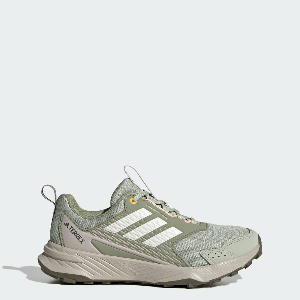 Adidas Women's Tracefinder Trail Running Shoes - Halo Green / Off White / Lucid Tangerine - Image 1