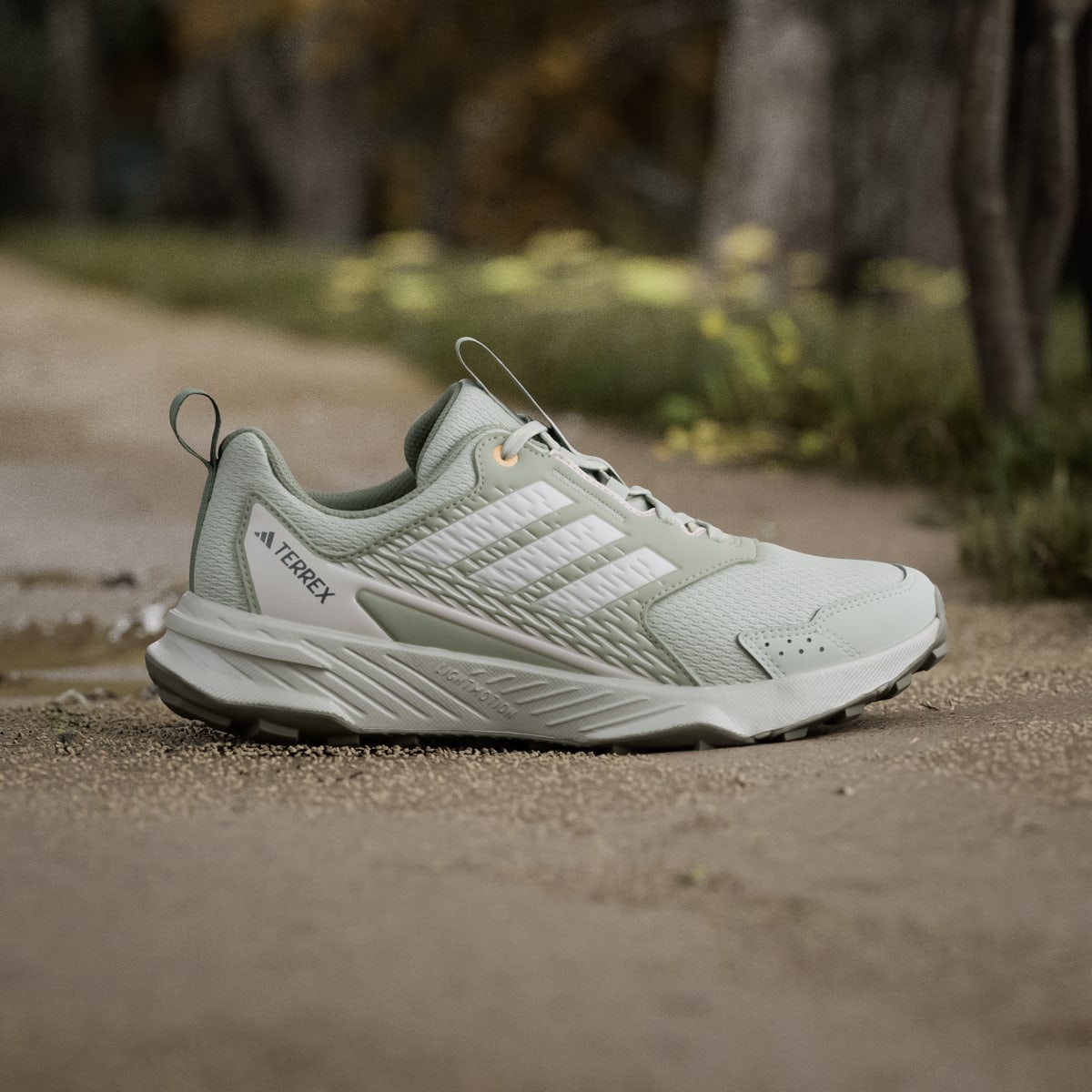 Adidas Women's Tracefinder Trail Running Shoes - Halo Green / Off White / Lucid Tangerine - Image 3