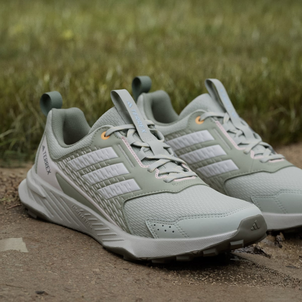 Adidas Women's Tracefinder Trail Running Shoes - Halo Green / Off White / Lucid Tangerine - Image 9