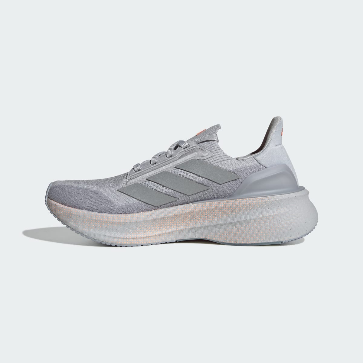 Adidas Women's Ultraboost 5x Shoes - Light Solid Grey / Silver Metallic / Beam Orange - Image 7