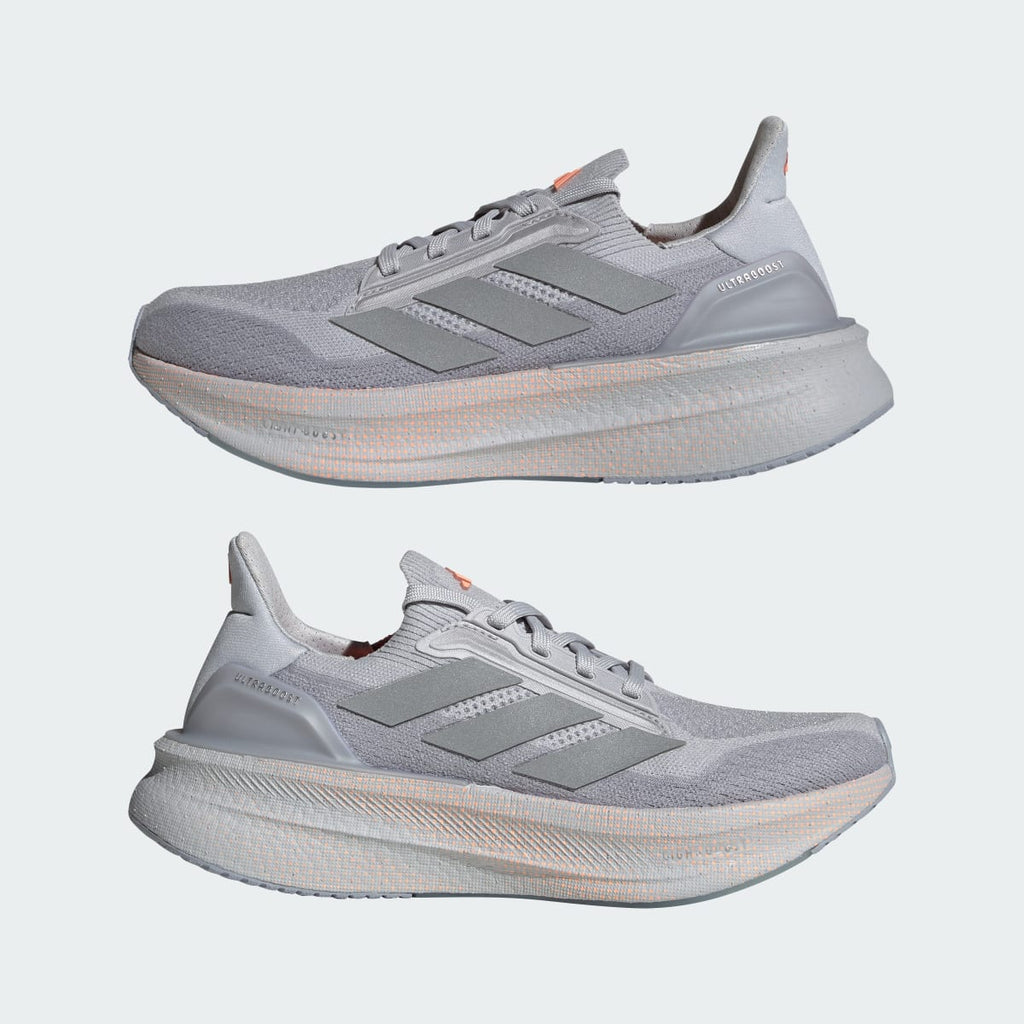 Adidas Women's Ultraboost 5x Shoes - Light Solid Grey / Silver Metallic / Beam Orange - Image 8