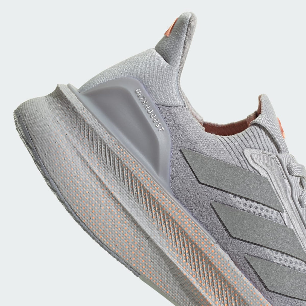 Adidas Women's Ultraboost 5x Shoes - Light Solid Grey / Silver Metallic / Beam Orange - Image 11