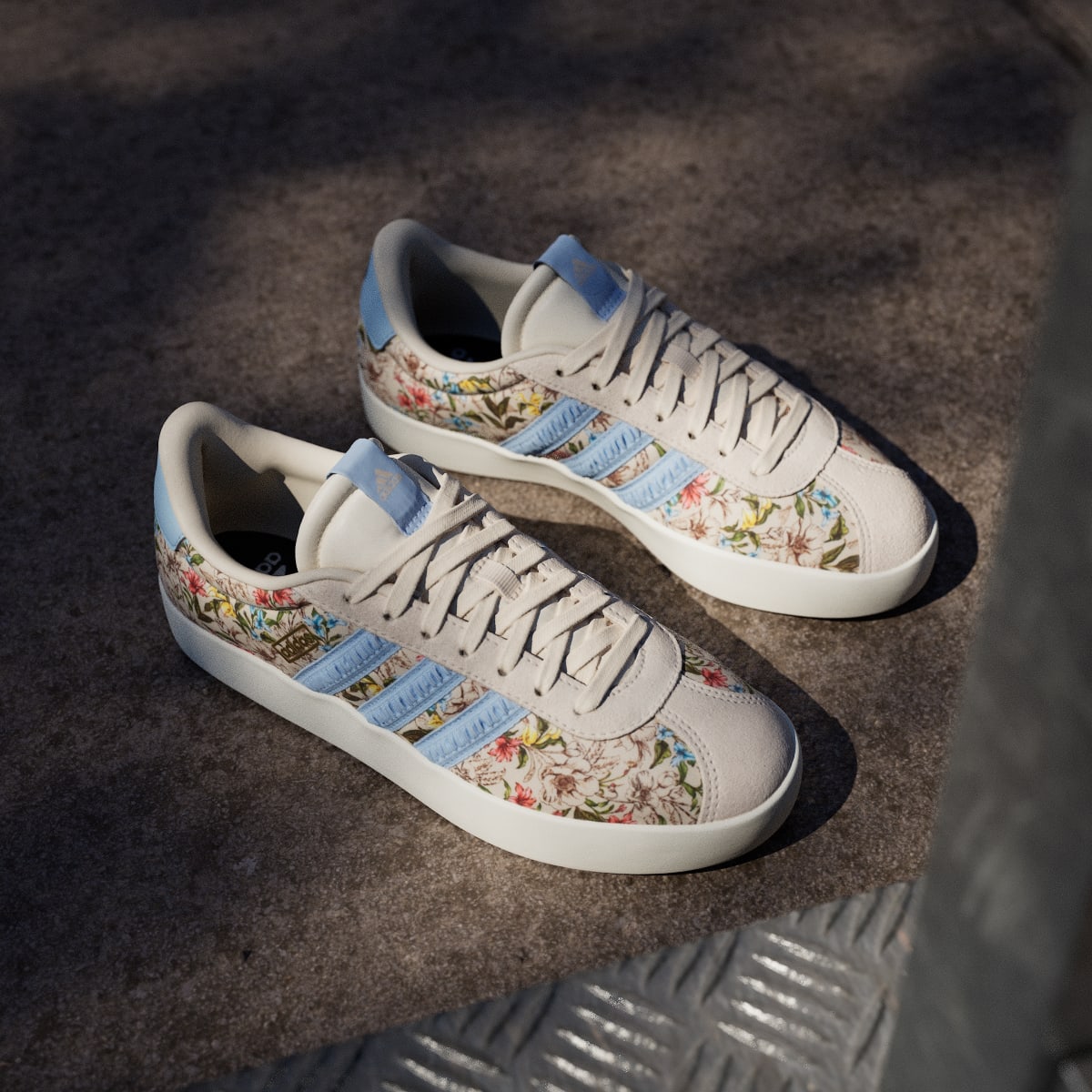 Adidas Women's VL COURT 3.0 SHOES - Ecru Tint / Clear Sky / Off White - Image 5