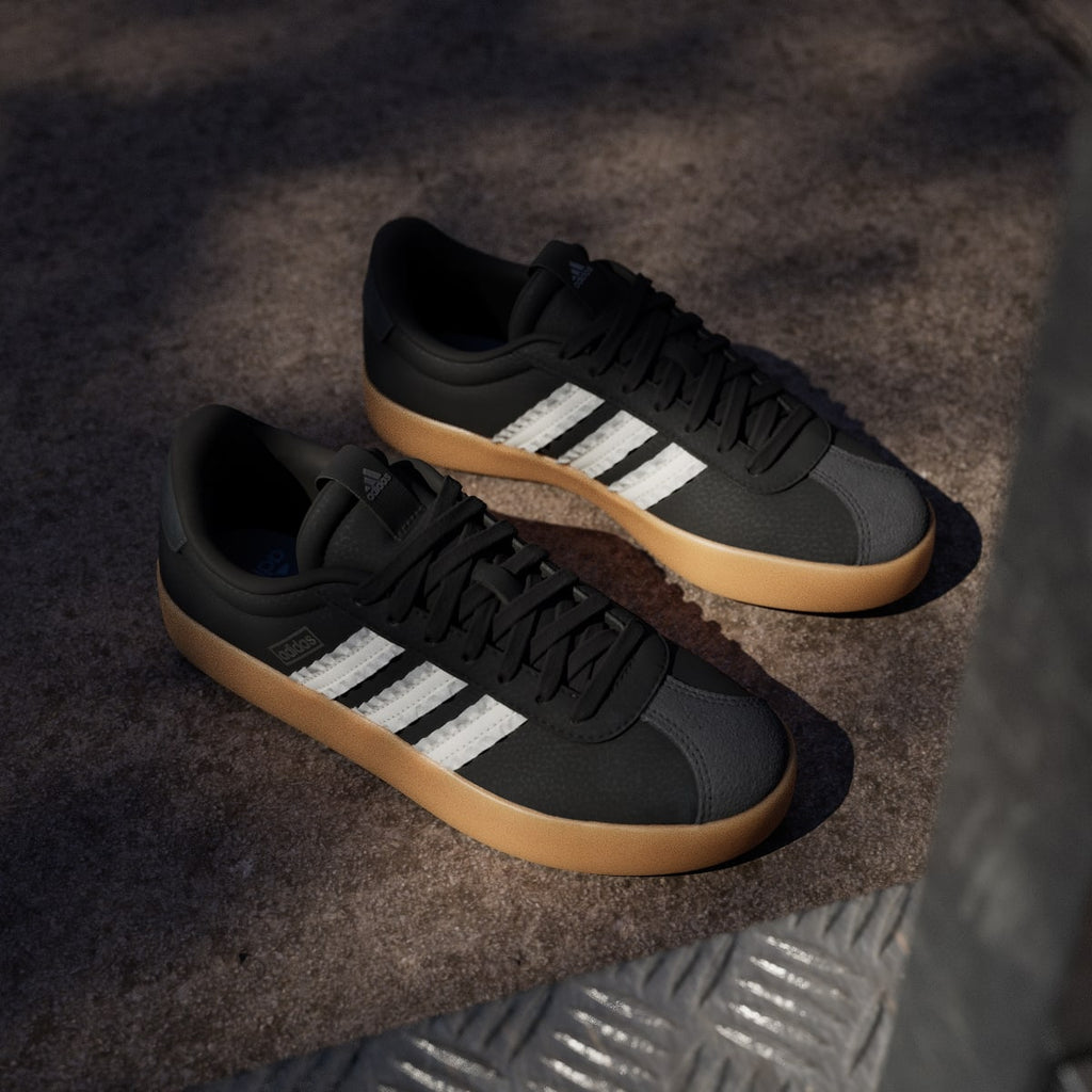 Adidas Women's VL COURT 3.0 SHOES - Core Black / Core White / Cyber Metallic - Image 5