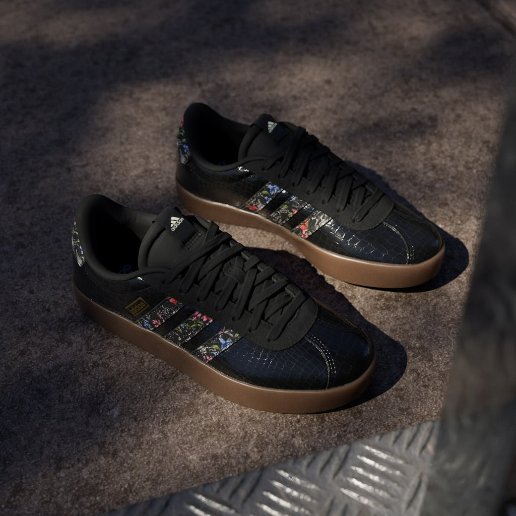 Adidas Women's VL COURT 3.0 SHOES - Core Black / Core Black / Gum - Image 5