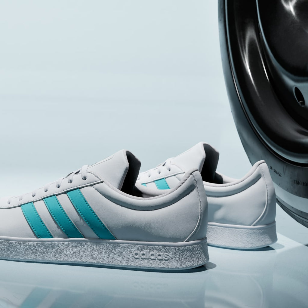Adidas Women's VL COURT MER Shoes - Cloud White / Semi Mint Rush / Grey One - Image 10