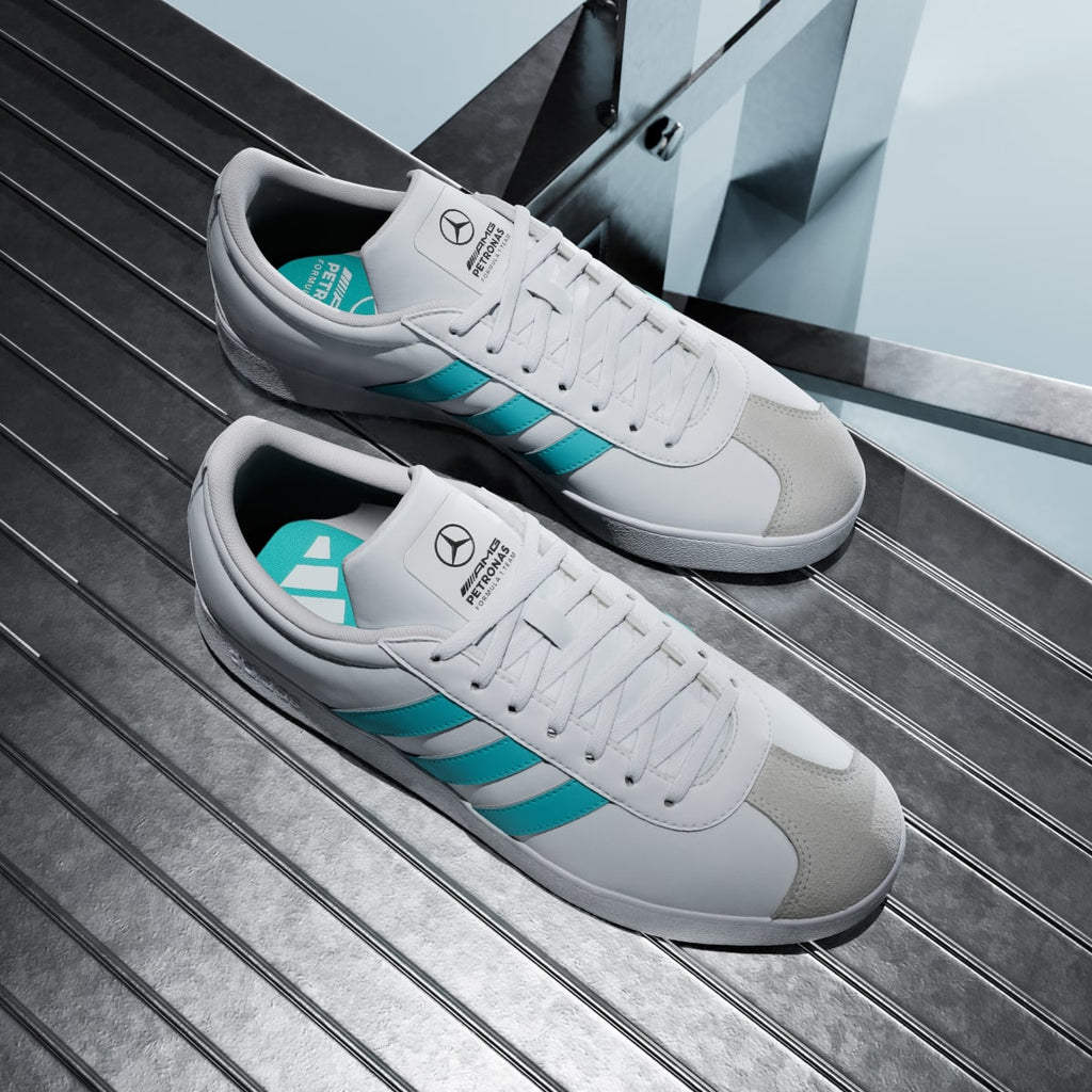 Adidas Men's VL COURT MER Shoes - Cloud White / Semi Mint Rush / Grey One - Image 8