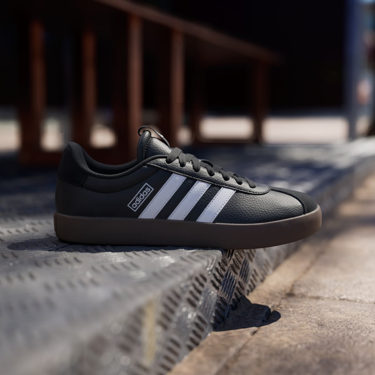 Adidas Women's VL Court 3.0 Low Shoes - Core Black / Cloud White / Gum - Image 3
