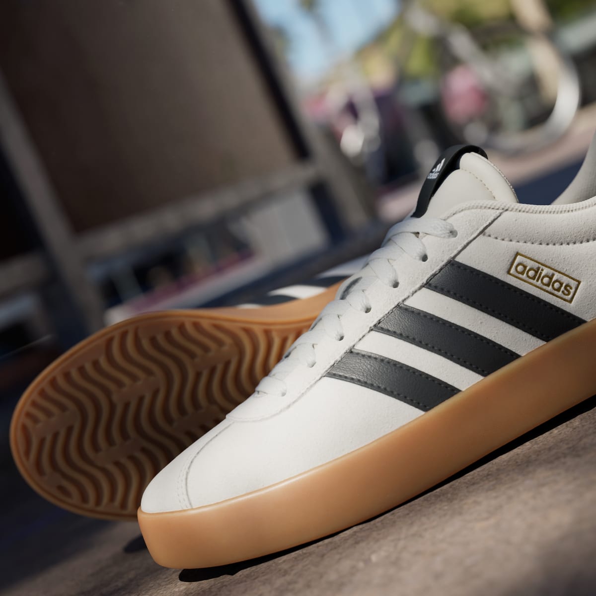 Adidas Men's VL Court 3.0 Shoes - Alumina / Core Black / Gold Metallic - Image 10