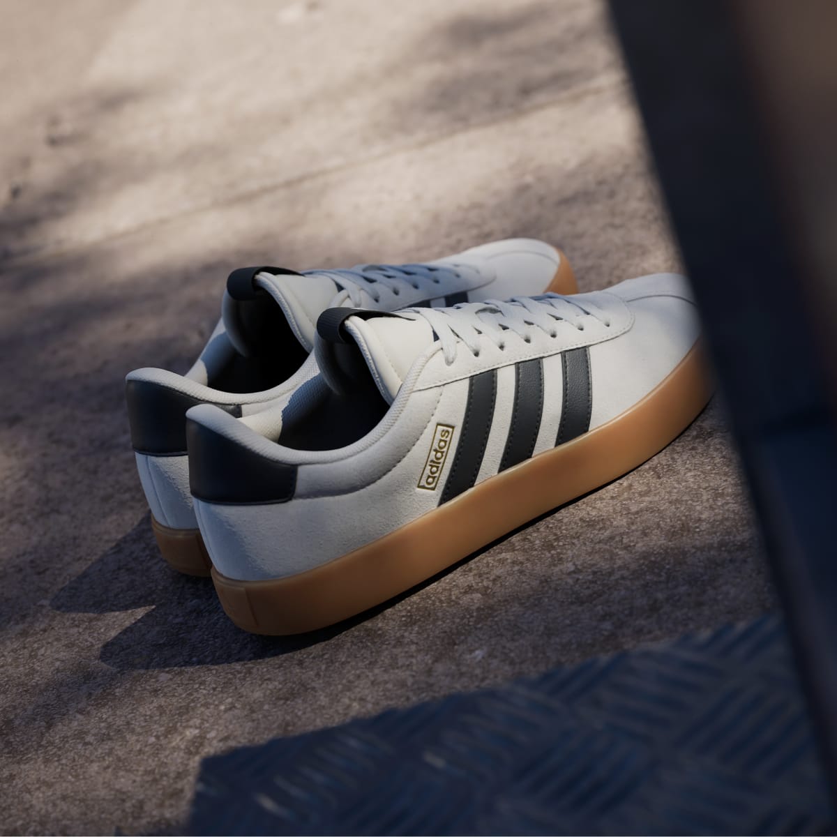 Adidas Men's VL Court 3.0 Shoes - Alumina / Core Black / Gold Metallic - Image 6