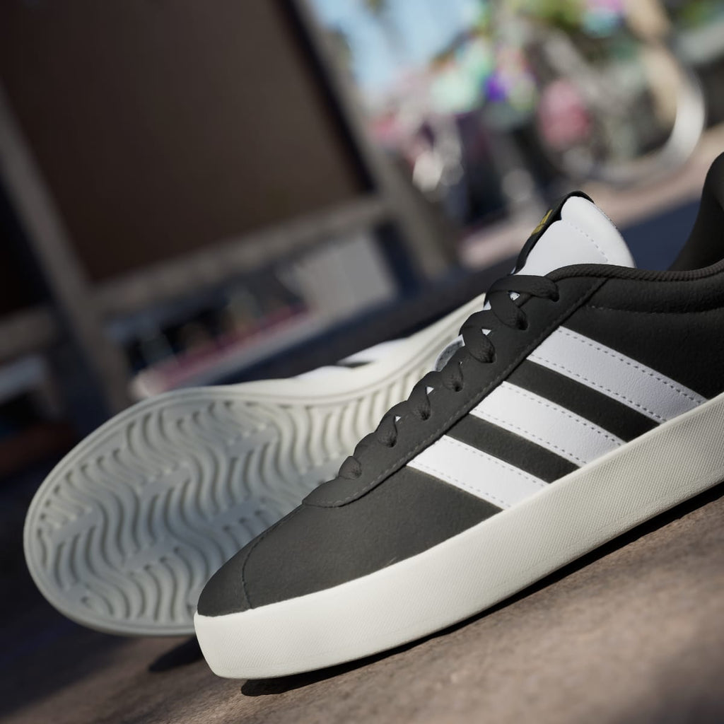 Adidas Women's VL Court 3.0 Shoes - Core Black / Cloud White / Gold Metallic - Image 10
