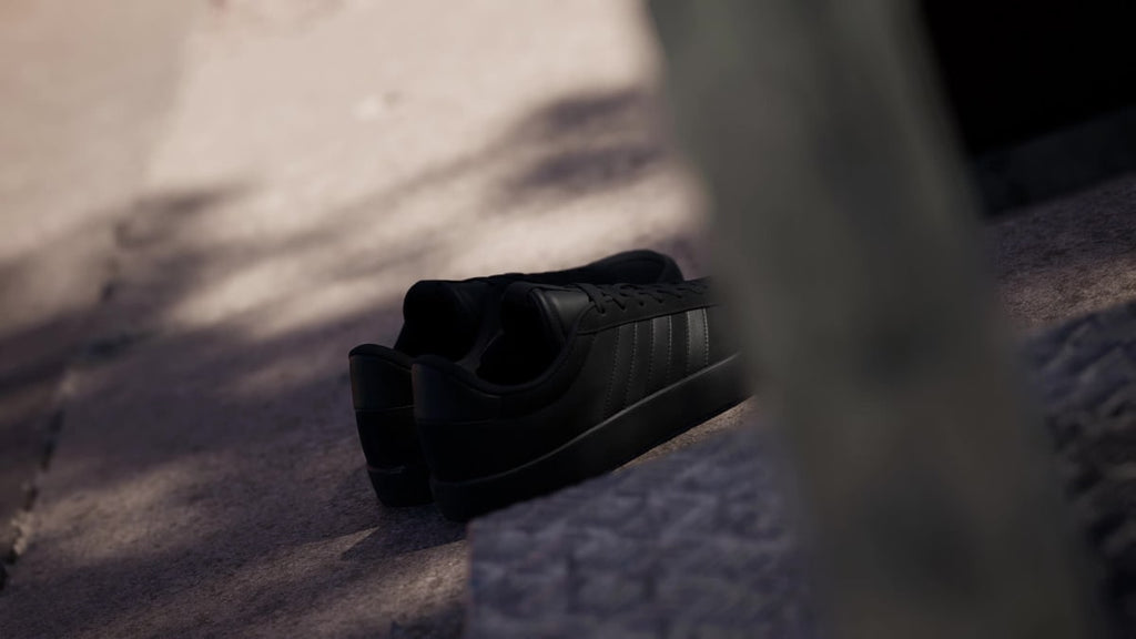 Adidas Men's VL Court 3.0 Shoes - Core Black / Core Black / Core Black - Image 2