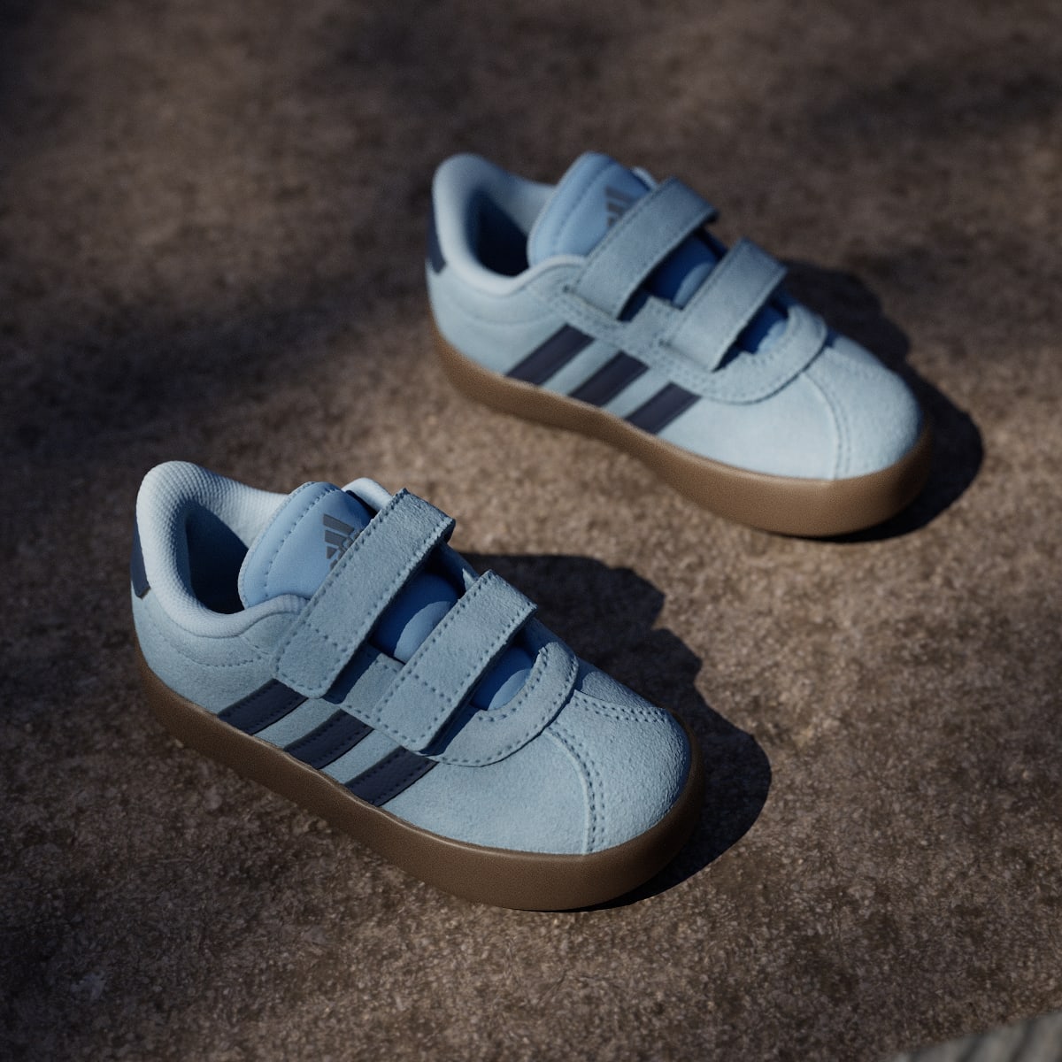 Adidas Kids' VL Court 3.0 Shoes - Clear Sky / Night Indigo / Gum - Image 5