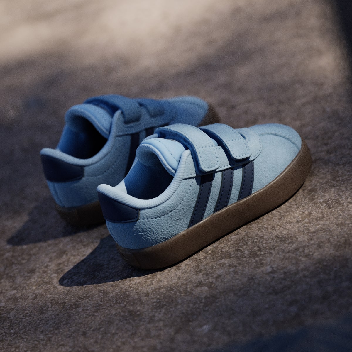 Adidas Kids' VL Court 3.0 Shoes - Clear Sky / Night Indigo / Gum - Image 6