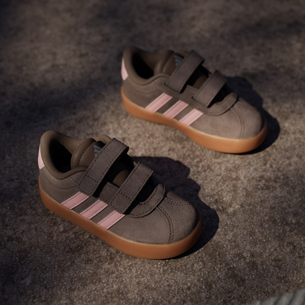 Adidas Kids' VL Court 3.0 Shoes - Earth Strata / Semi Frozen Turbo / Amber Gum - Image 5